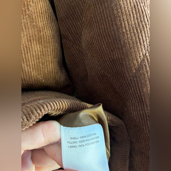 A Loves A Brown Quilted Corduroy Jacket Zip Snap Medium NWT - Picture 4 of 9